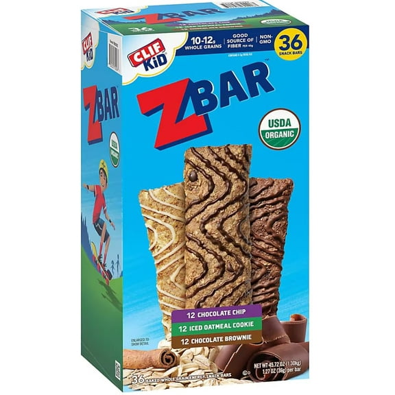 Kid Organic Zbar Granola Bars Variety Pack BULK (36 count)