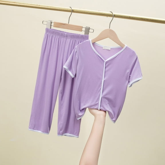 Kid Pajamas Cute Cartoon Printed Short Sleeve Sleepwear and Short Pants 2 Piece Summer Girls' Pajama Sets for Boys Toddler