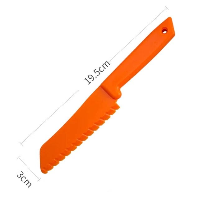 Kid Plastic Kitchen Knife Set Children‘s Safe Cooking Chef Nylon Knives