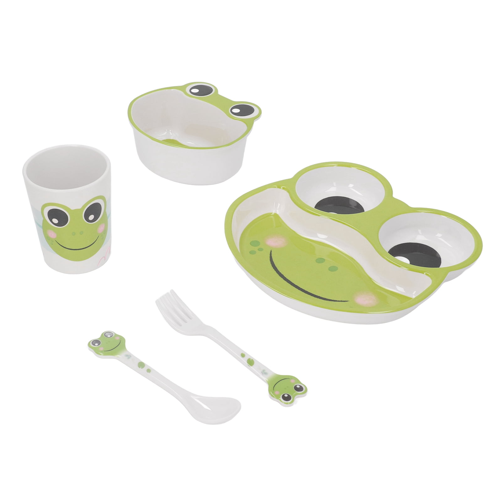 Kid Plate Set,Toddler Dinnerware Set Dishwasher Safe BPa Free Prevent