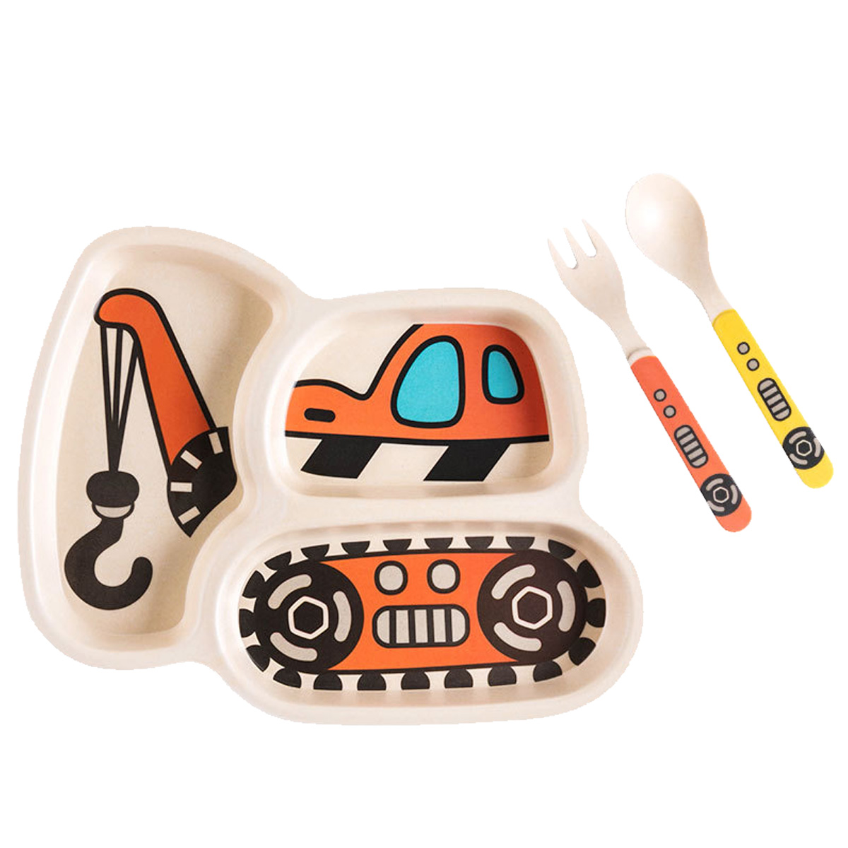 Kid Plate Set Toddler Plates Dinnerware Dinner Dish Set Baby Feeding