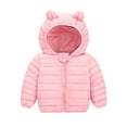thumbnail image 1 of Kid Puffer Coat Winter Coat Baby Hoodie with Bear Ear Thicken Windproof Zipper Warm Outwear for Kids Baby Girls Child Down Jacket Winter Baby Girl Clothes 12-24 Months, 1 of 5