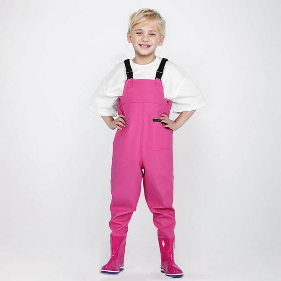 Kid Rain Pants Kids Girls Waterproof Overalls For Kids Mud Proof Trousers Solid Lightweight Rain Suspender Trousers 8-9 Years Cute for boys and girls clothes