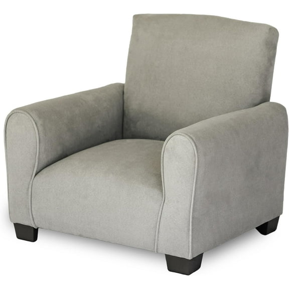 Kid Rocking Chair for Toddlers, Child Chair for Little Kids, Upholstered Toddler Armchair for Children,  and Cute Little Kid Chairs (Legs, Grey)