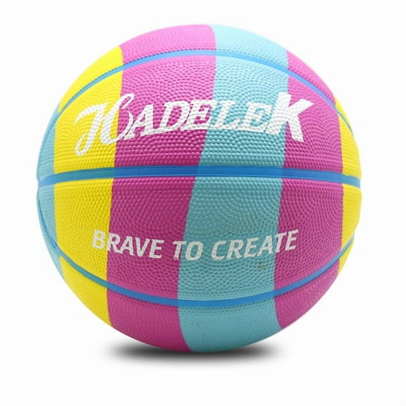 Kid Rubber Basketball Size 5 Primary School Outdoor Training Game Basketball Wear-resistant High Elasticity Good Hand Feel