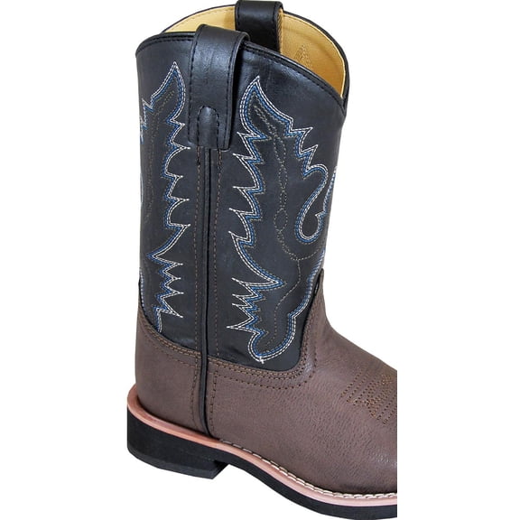 Kid'S Tyler Brown/Black Cowboy Kids Boot