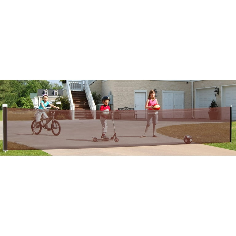 Driveway gate for kid safety clearance