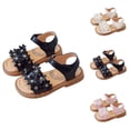 thumbnail image 1 of Kid Sandals and Summer Shoes for Girls Toddlers and Kids Comfortable Adjustable Hook Loop Strap Casual Outdoor Play Shoes, 1 of 10