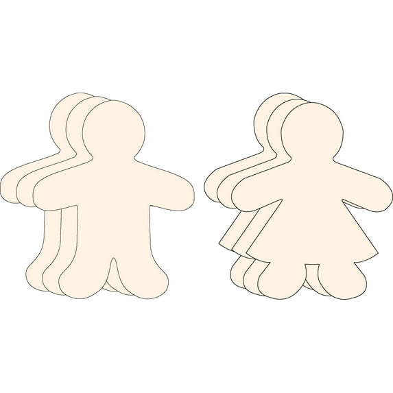 SHAPES ETC. Kid Shape Set Single Color Large Cut-Outs- 5.5”