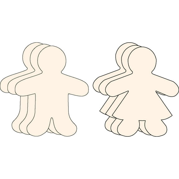 SHAPES ETC. Kid Shape Set Single Color Small Cut-Outs- 3”