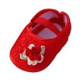 thumbnail image 1 of Kid Shoes Baby Shoes Soft Sole Toddler Dress Flower Princess Shoes Toddler Shoes Girls'Sneakers Red 0 Months-3 Months, 1 of 7