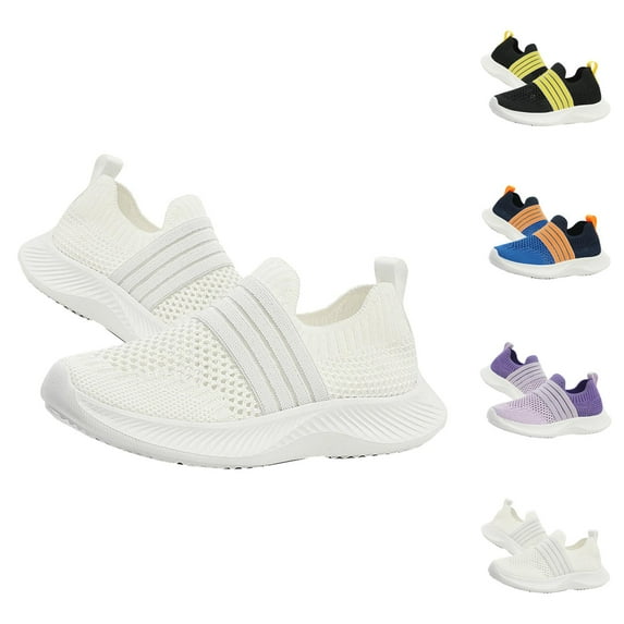 Kid Shoes Boys' Sneakers Children's Lightweight Breathable Sports Shoes Lace Up Running Sneakers