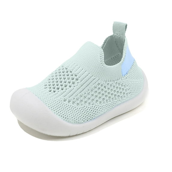 Kid Shoes Breathable Sock Shoes First Walking Shoes With Soft Rubber Sole Slipper Kids Sneakers Girls Light Green 0 Months-6 Months