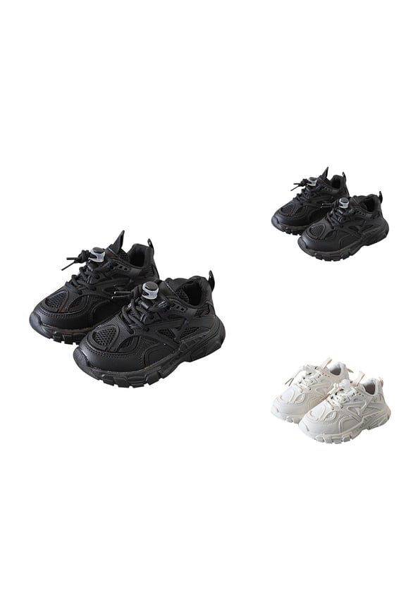 Kid Shoes Little Boys Sneakers Children's Running Shoes Boys Double Mesh Sneakers Breathable White Shoes Casual Shoes Spring And Autumn