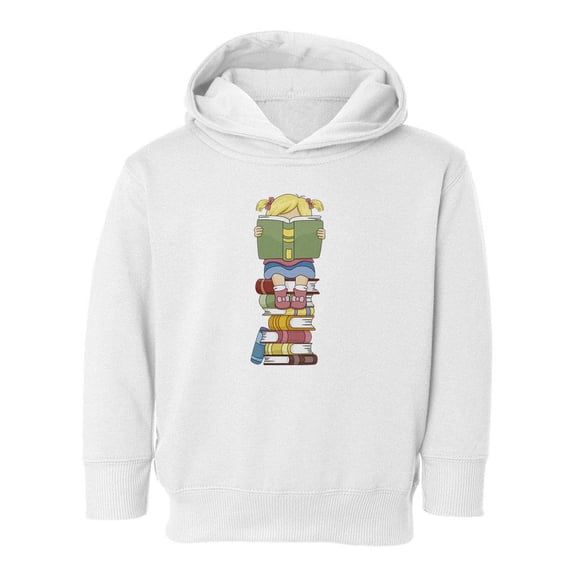 Kid Sitting On Books Hoodie Toddler -Image by Shutterstock,  2 Toddler