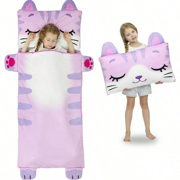 Kid Sleeping BagThick Large Cut Sleeping Bag 61.8*28.3 For Kindergarten Removable Flannel School Mat For Boys And Girls Super Soft Warm Cozy