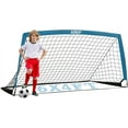 thumbnail image 1 of Kid Soccer Goal for Backyard 6x4FT Large Portable Soccer Net Folding Practice Training Equipment with Carrying Bag for Outdoor Blue, 1 of 8