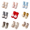 thumbnail image 1 of Kid Socks Toddlers Baby Boy Girls Infant Indoor Shoes Antislip Socks Booties Red Socks 0-6 Years, 1 of 6