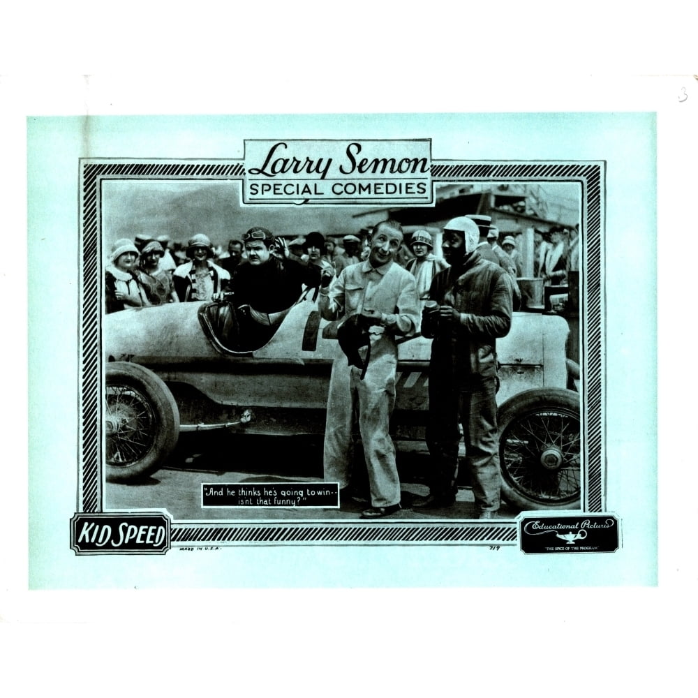 Kid Speed From Left Oliver Hardy Larry Semon Spencer Bell 1921 Movie ...