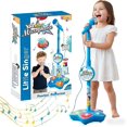thumbnail image 1 of Kid Star Microphone, 2026 New The All-in-One Microphone Toy with Stand Adjustable, Colorful Lights & Speaker,  Karaoke Machine, Portable Karaoke Machine for Kids (Blue), 1 of 10