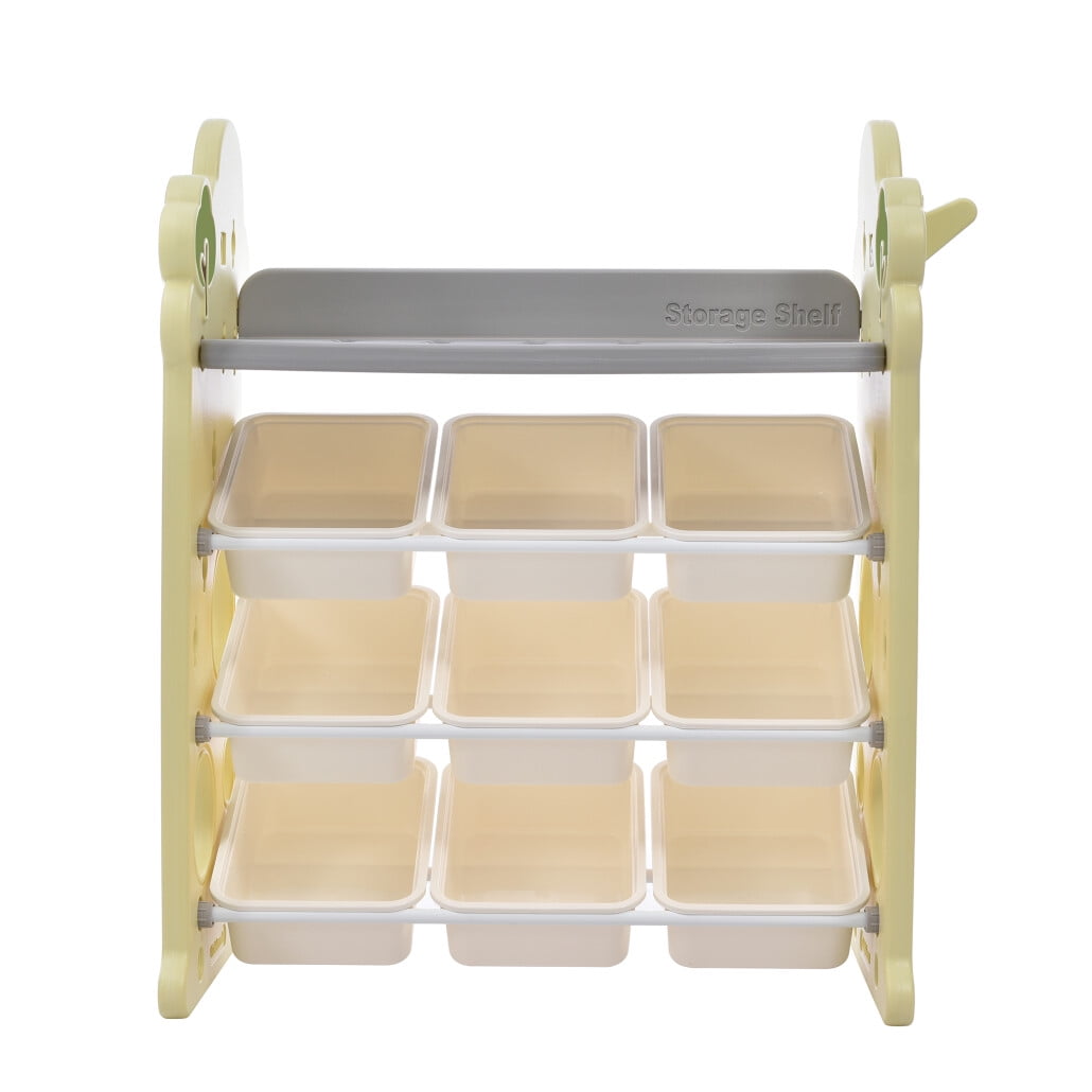 Kid Storage Unit, Toy Storage Organizer with Bins, Shelf and