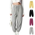 thumbnail image 1 of Kid Sweatpants Elastic Waist Casual Trousers Joggers Girls Athletic Pants Girls Grey Pants School Clothes 7-8 Years, 1 of 5