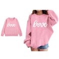 thumbnail image 1 of Kid Sweatshirt Valentines Day Sweatshirt Long Sleeve Love Letter Print Sweatshirt Crew Neck Pullover Sweatshirt 6-7 Years Old Girl Clothes, 1 of 4