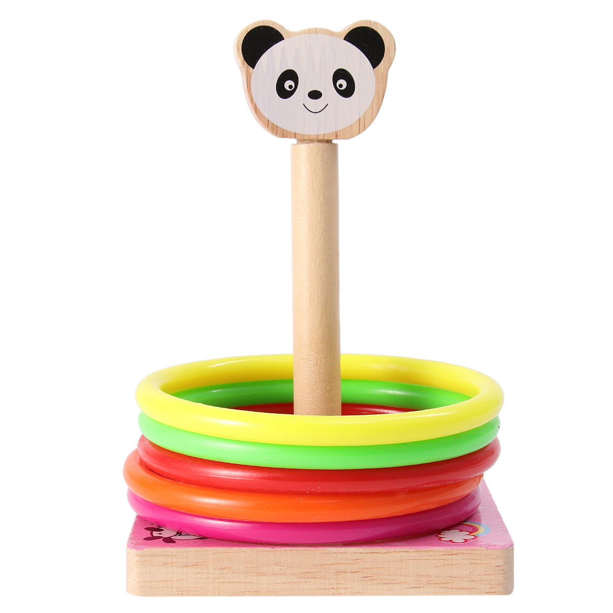 Kid Throwing Rings Toy Funny Animal Wooden Game Throwing Rings Toy for