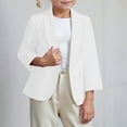 thumbnail image 1 of Kid Toddler Blazer Lapel Suit Open Front Long Sleeve White Jacket Kids with Pockets Girls Dress Coat for Teen Girls 3-4 Years Formal&nbsp;Outfits, 1 of 7