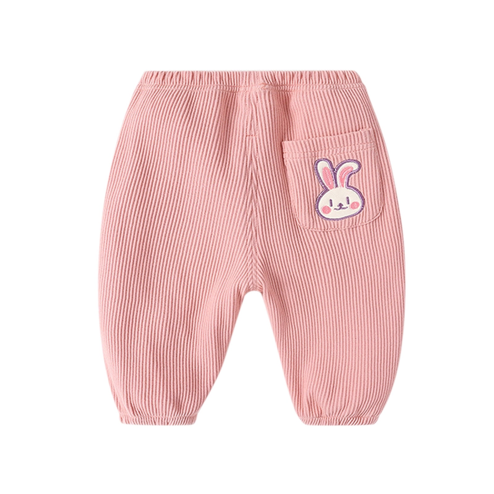 Kid Toddler Girl Boy Cute Pants Cartoon Animals Ribbed Trousers Outfits