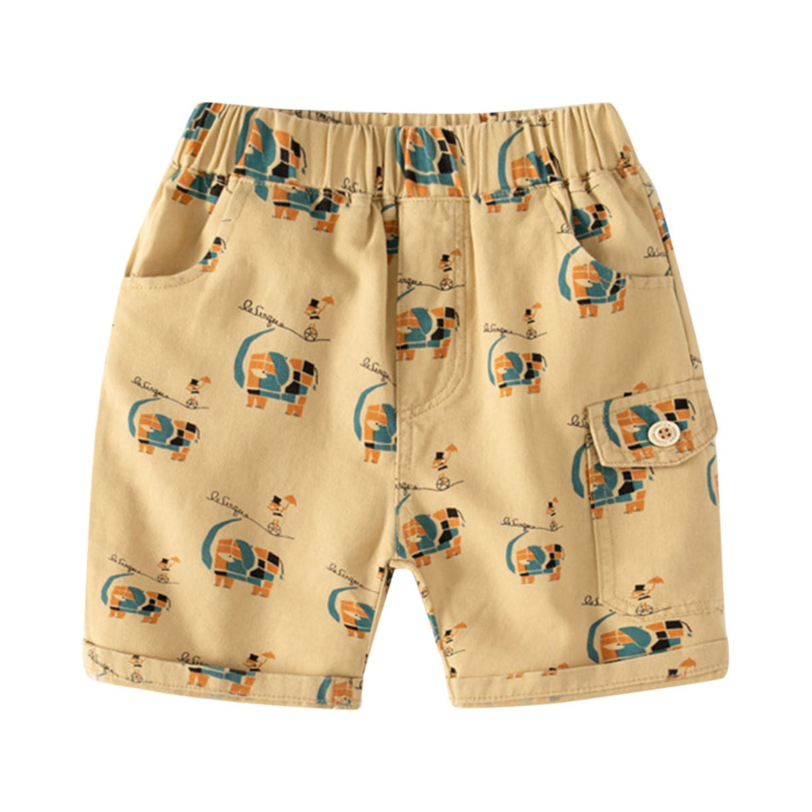 Kid Toddler Girl Boy Soft Pants Pull On Cartoon Prints Pockets Jogger