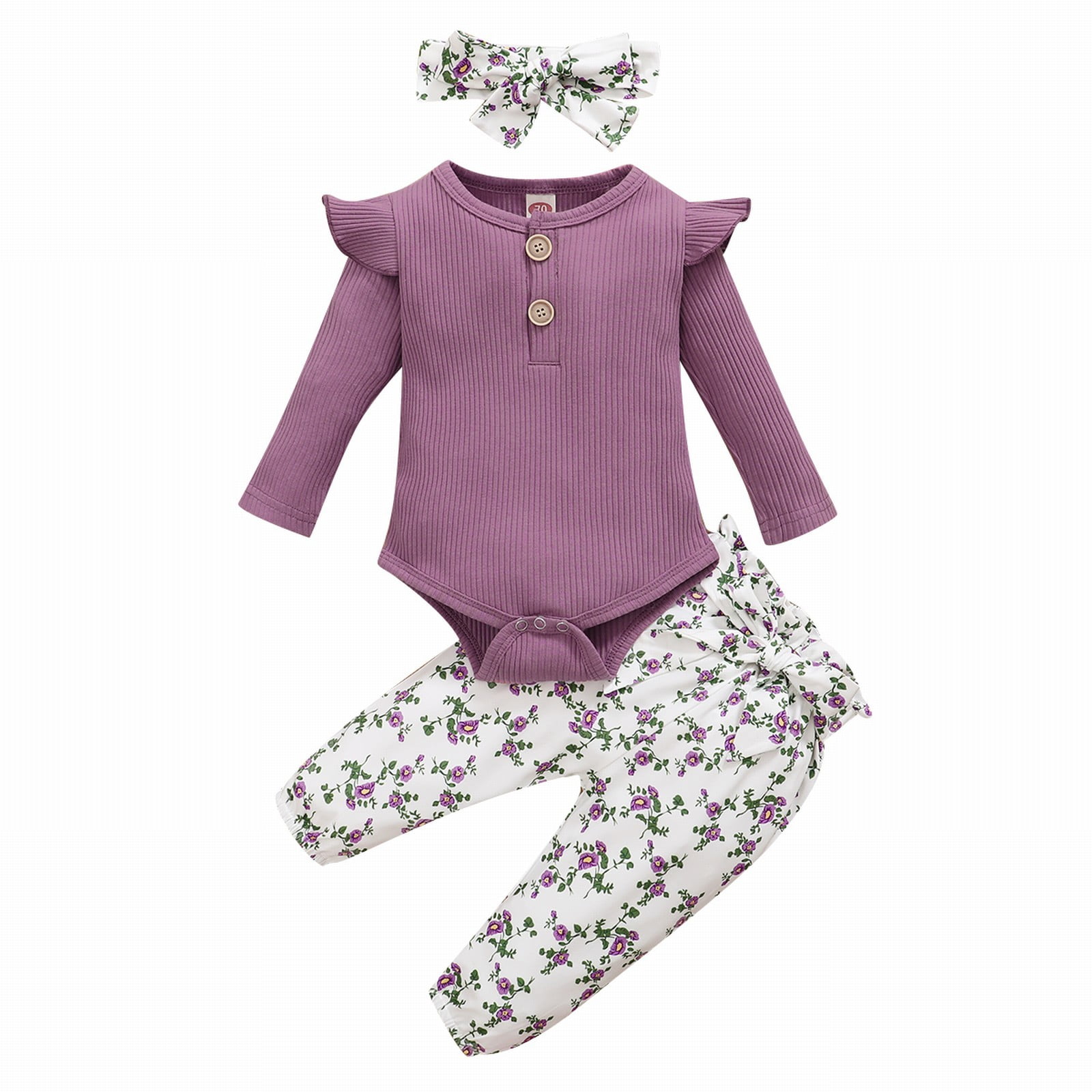 Kid Toddler Girl Clothes Preschool Long Sleeved Solid Color Jumpsuit ...
