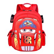 OPQJJGJS Kid Toddler lightning mcqueen Backpack Boys Girls Truck Car Child Snack School Bag Kindergarten Waterproof Cartoon Backpack(Red Large)