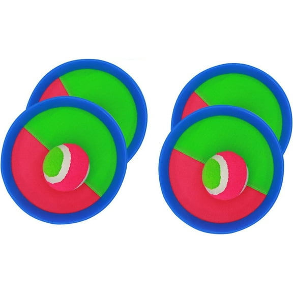 Kid Toys Toss and Catch Ball Set, Happon Catch Ball Sports Game Toys Beach Sand Toys Paddle Ball Game Set with 4 Paddles and 2 Balls, Outdoor Backyards Playground Games Sets for Kids/Adults/Family