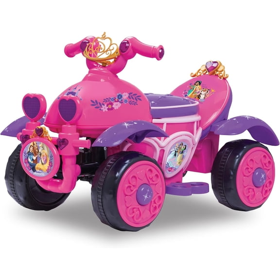 Kid Trax 6V Disney Princess Toddler Car, Outdoor Toys - Electric Car for Kids, Disney Cars Toys, Kids' Electric Vehicles, Ride on Toy, Max Speed 1.5mph, 18-36 months, Max weight of 44Lbs, Hot Pink