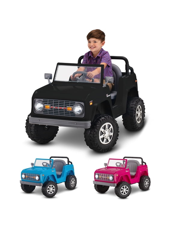 Classic Ford Bronco Ride-On Toy, 6-Volt, Black