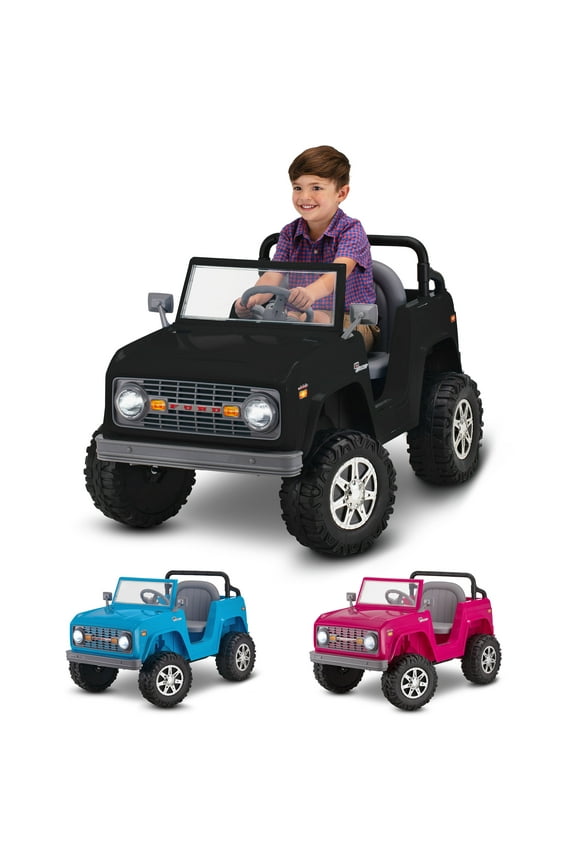 Classic Ford Bronco Ride-On Toy, 6-Volt, Black