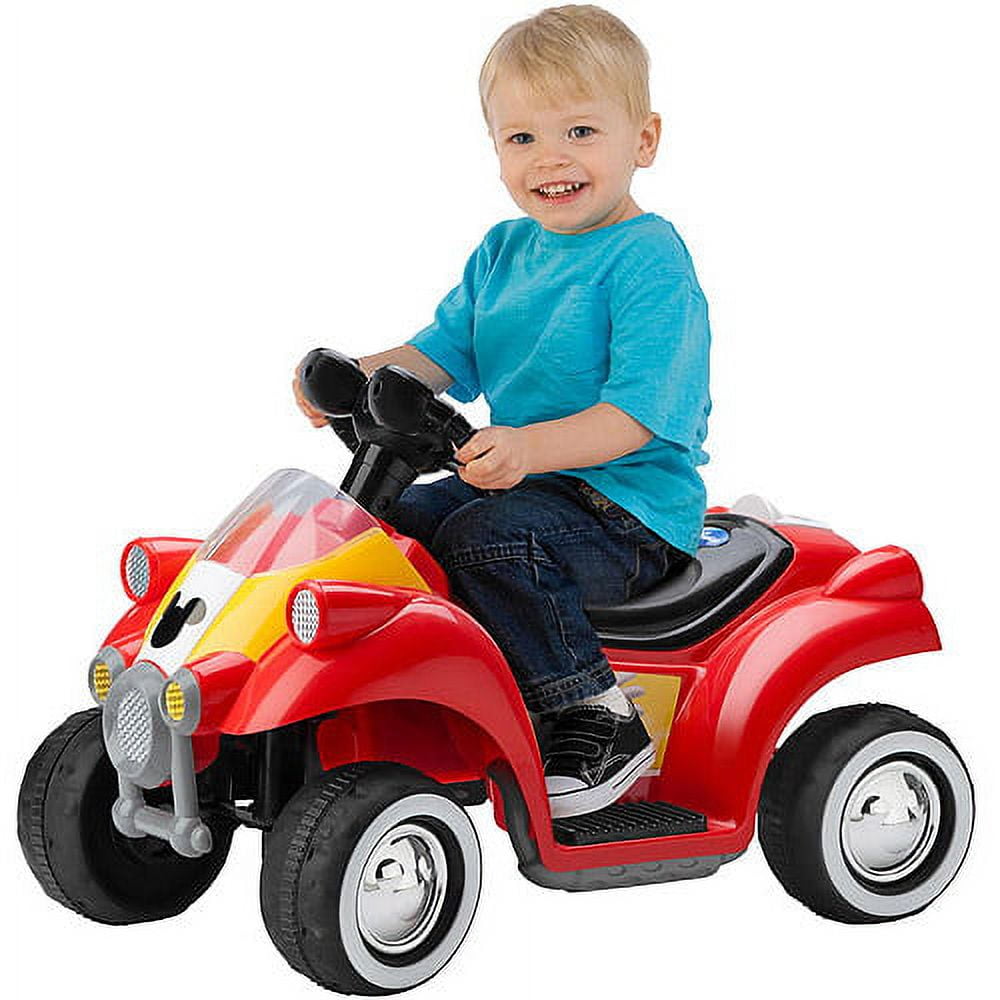 Kid Trax Disney Mickey Mouse Hot Rod Quad 6Volt BatteryPowered Ride
