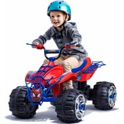 Kid Trax Marvel Spiderman Toddler ATV Ride On Toy, 12 Volt Battery, 3-7 Years, Max Rider Weight 88 lbs, Spider-Man Blue