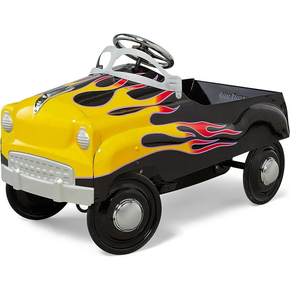 Kid Trax Toddler Classic Pedal Car, Kids 3-5 Years Old, Max Weight 59 lbs, Durable Steel, Street Rod