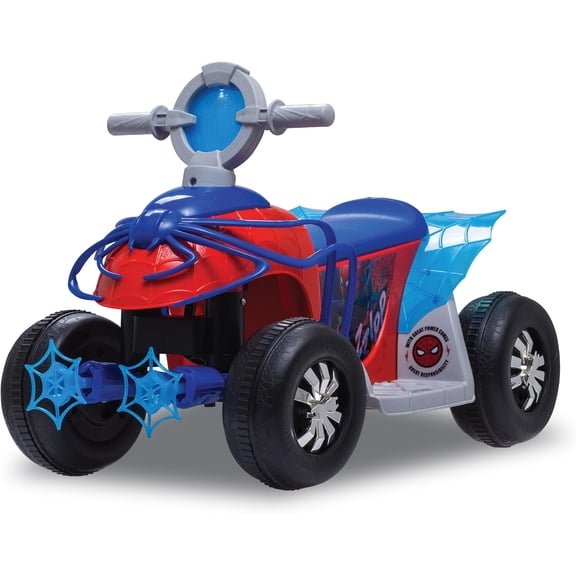 Kid Trax Toddler Marvel's Spider-Man Premium Toddler Quad Ride-On, Kids 18-30 Months, 6V Battery and Charger Included, Max Weight 44 lbs, Red