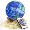 thumbnail image 1 of Kid Universe Earth toy outer space bedroom 3D Globe Touch Lamp remote 8 in., 1 of 5