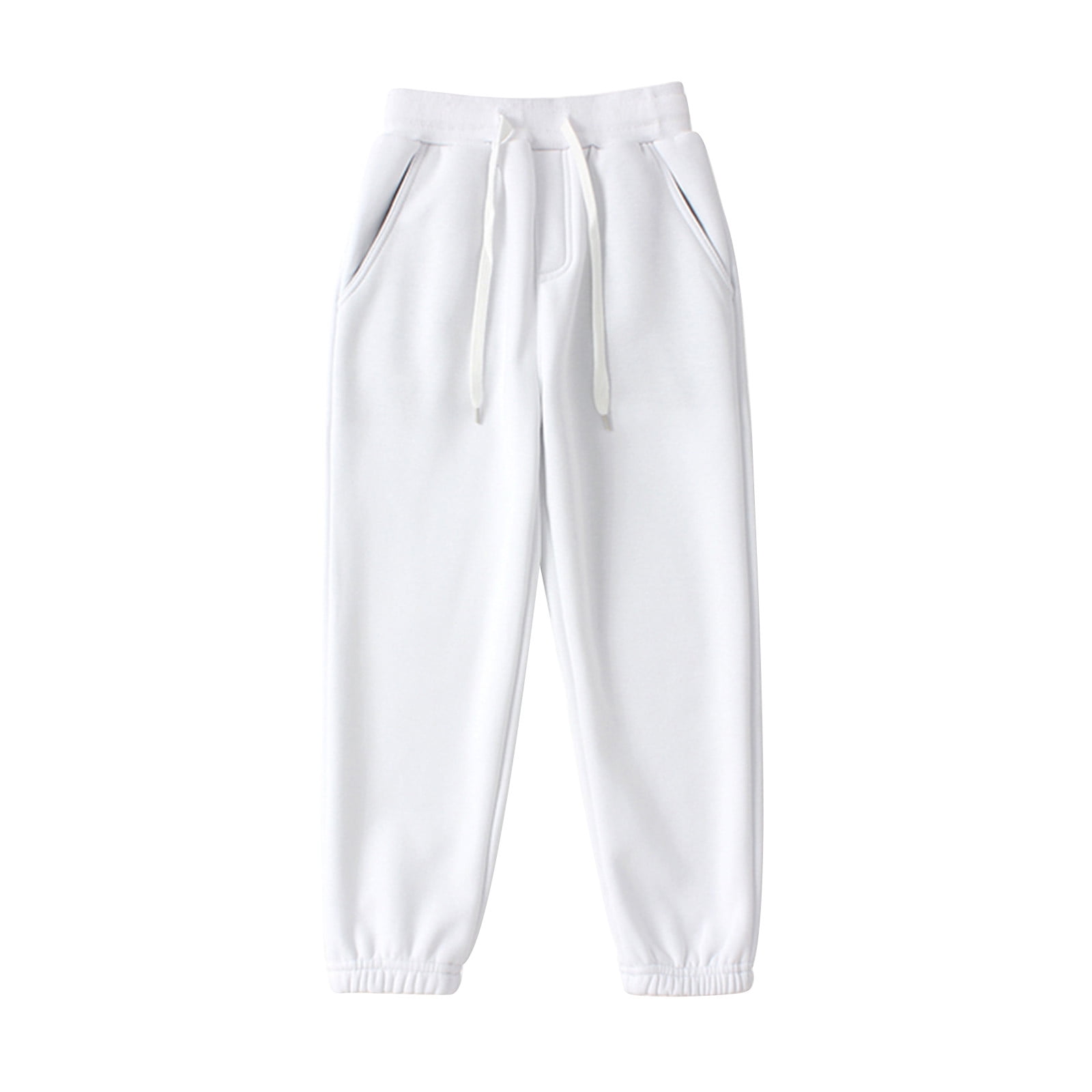 Kids' Cotton Sweatpants - Thick Warm Joggers With Drawstring For Boys & Girls | Fall Winter Comfy Pants