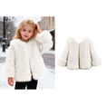 thumbnail image 1 of Kid Winter Coat White Fluffy Coats Jacket Girls Cozy Warm Winter Clothes Girls Coats Size 8-9 Years, 1 of 5
