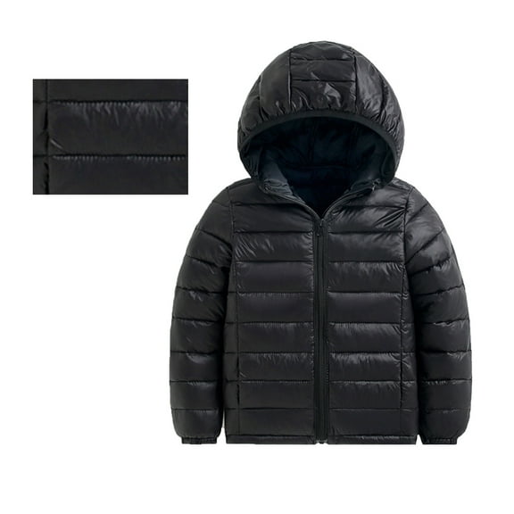 Kid Winter Coats Lightweight Water-Resistant Hooded Puffer Jacket Winter Clothes for Toddler Boys 9-10 Years