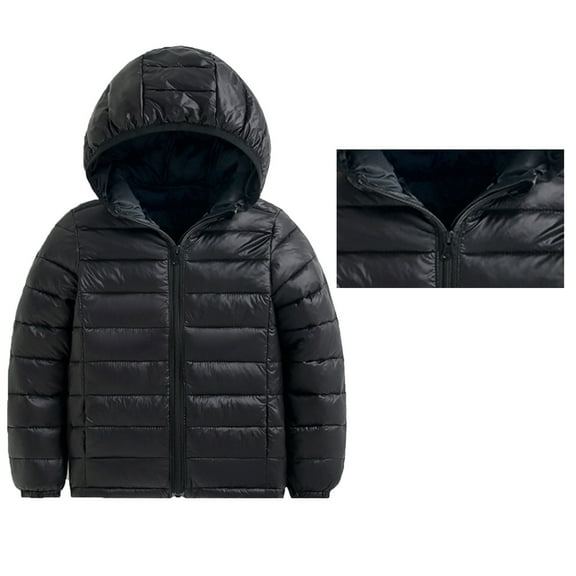 Kid Winter Coats for Kids Light Weight Water-Resistant with Hood Puffer Jacket Kids Toddler Boy Winter 3-4 Years