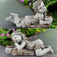 thumbnail image 1 of Kid With Solar Lights Garden Decoration Outdoor Statue Resin Jar Boy, 1 of 8