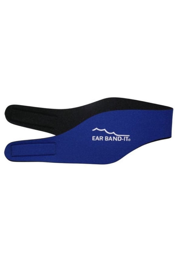 Kid or Adult Ear Band-It Head Band w/Ear Plugs, Blue, Large