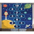thumbnail image 1 of Ambesonne Cartoon Activity Curtains 2 Panel Set, Hopscotch Game, 108" x 96", Multicolor, 1 of 3