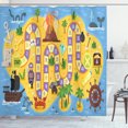 thumbnail image 1 of Ambesonne Cartoon Activity Shower Curtain, Pirate Treasure, 69"Wx75"L, Multicolor, 1 of 3